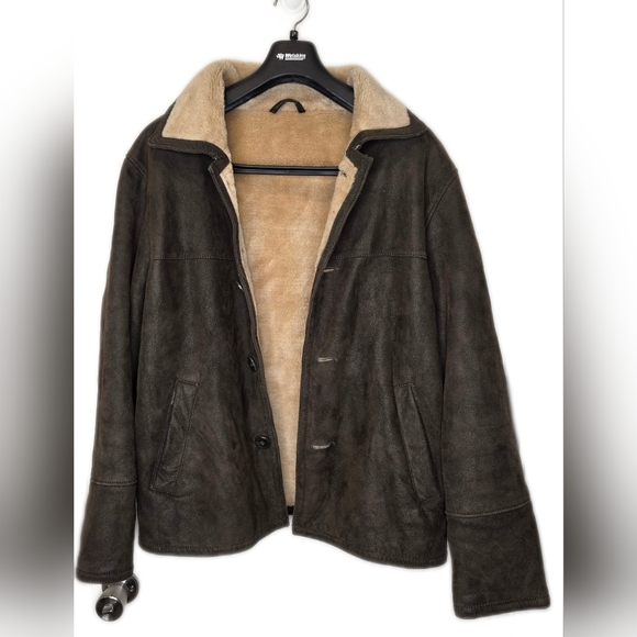 😀Danier Men's Brown Suede Utility Lined Coat XS - Picture 3 of 8